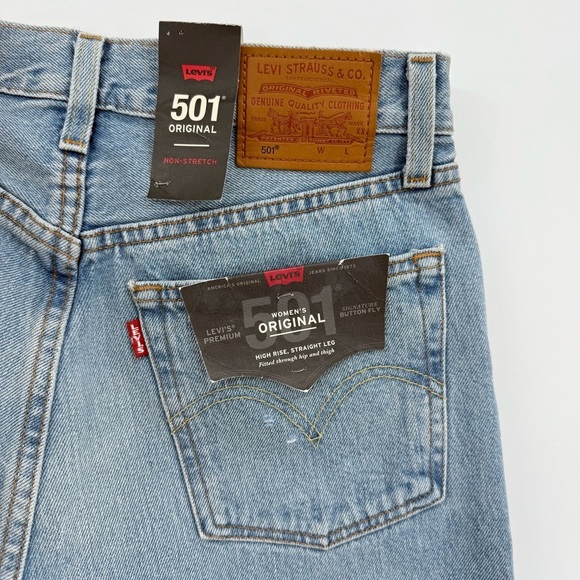 Levi's 501 Premium High Rise Straight Leg Button Fly Stars and Stripes 28 x 30 - Picture 12 of 16